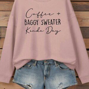 Casual Graohic Round Neck Hoodie